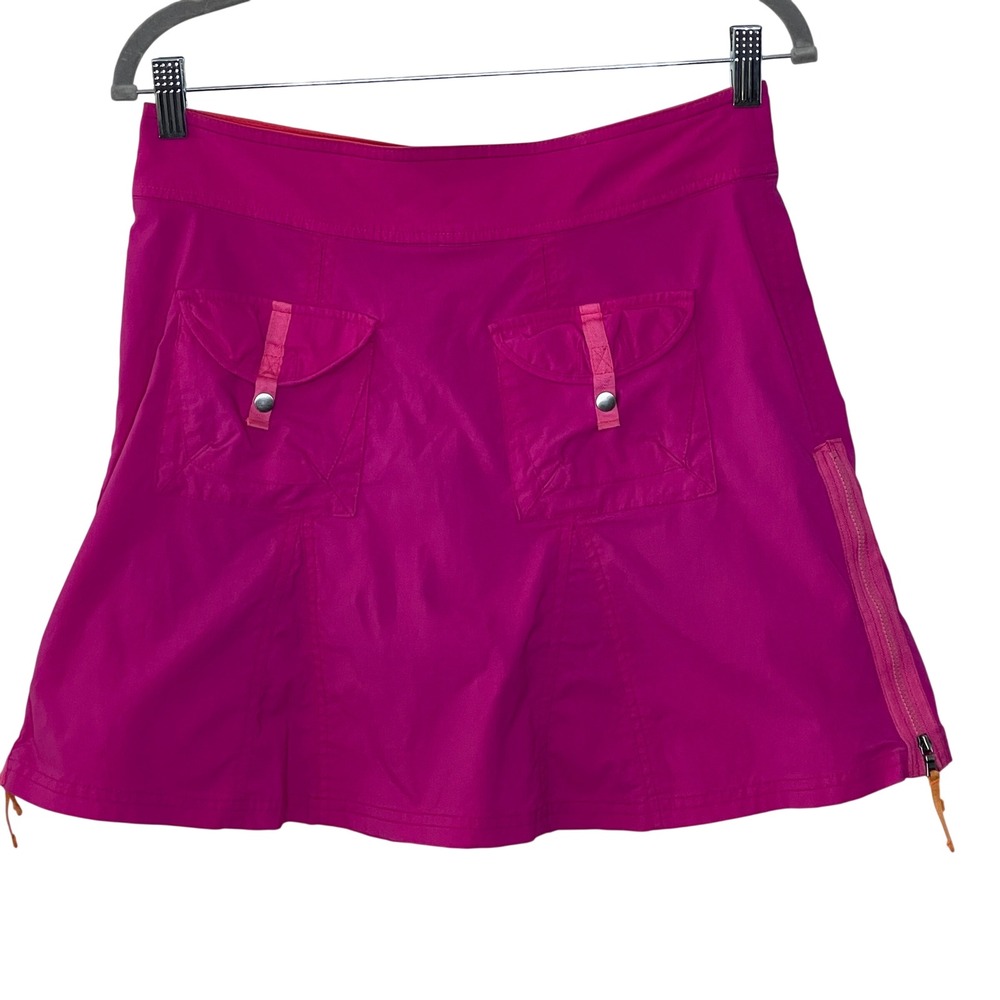 Title Nine Trail Mix Skort Womens 2 Fuchsia Pink Athletic Hiking Golf Skirt Zip